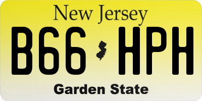 NJ license plate B66HPH