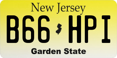 NJ license plate B66HPI