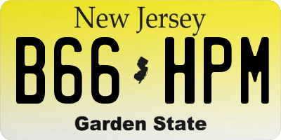 NJ license plate B66HPM