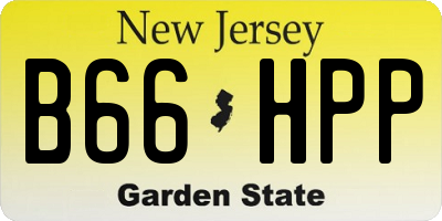 NJ license plate B66HPP