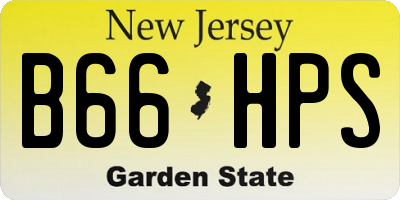 NJ license plate B66HPS