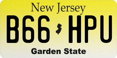 NJ license plate B66HPU