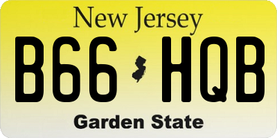 NJ license plate B66HQB