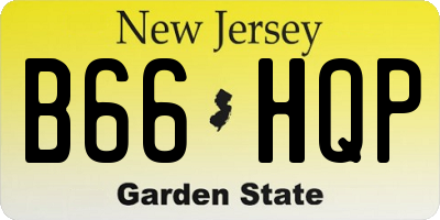NJ license plate B66HQP