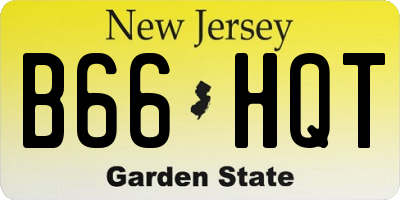 NJ license plate B66HQT