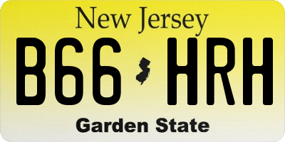 NJ license plate B66HRH
