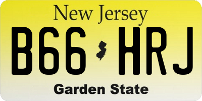 NJ license plate B66HRJ