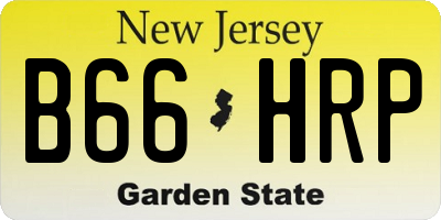 NJ license plate B66HRP