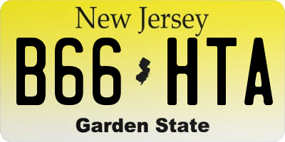 NJ license plate B66HTA