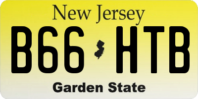 NJ license plate B66HTB