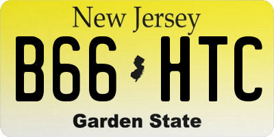 NJ license plate B66HTC