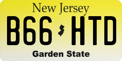 NJ license plate B66HTD