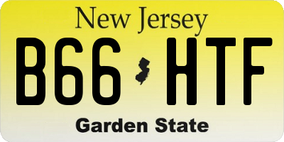 NJ license plate B66HTF