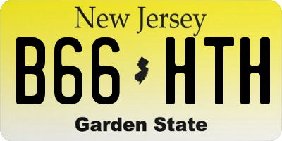 NJ license plate B66HTH