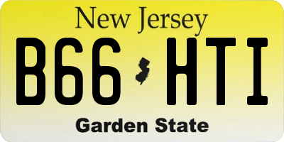 NJ license plate B66HTI