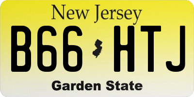 NJ license plate B66HTJ