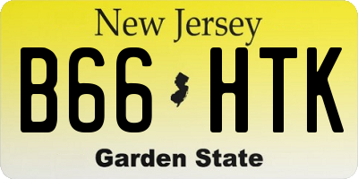NJ license plate B66HTK