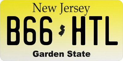 NJ license plate B66HTL
