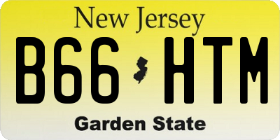 NJ license plate B66HTM