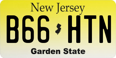 NJ license plate B66HTN