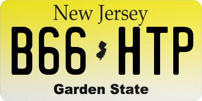 NJ license plate B66HTP