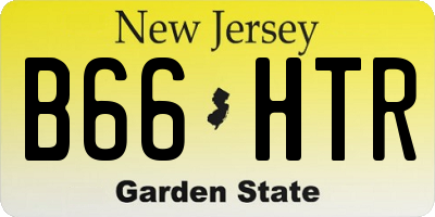 NJ license plate B66HTR