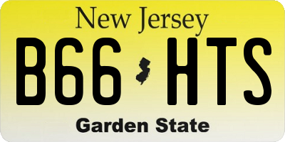 NJ license plate B66HTS