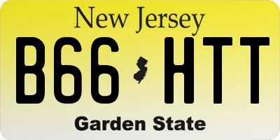 NJ license plate B66HTT
