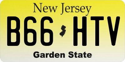 NJ license plate B66HTV