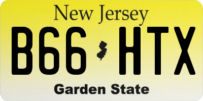 NJ license plate B66HTX