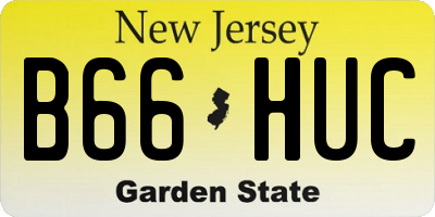 NJ license plate B66HUC