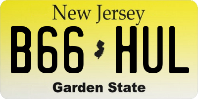 NJ license plate B66HUL