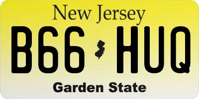 NJ license plate B66HUQ