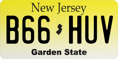 NJ license plate B66HUV