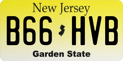 NJ license plate B66HVB