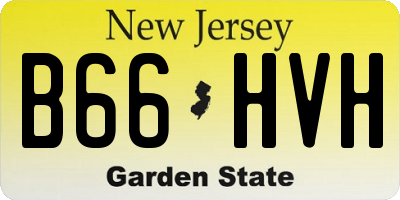 NJ license plate B66HVH