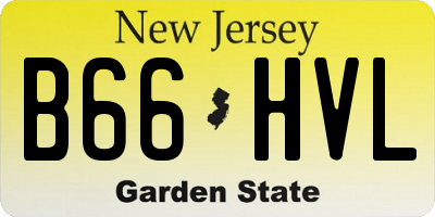 NJ license plate B66HVL