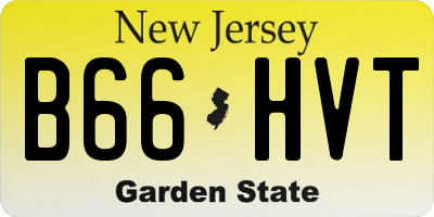 NJ license plate B66HVT