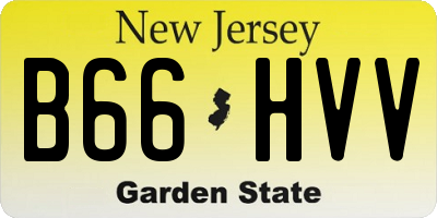 NJ license plate B66HVV