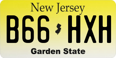 NJ license plate B66HXH