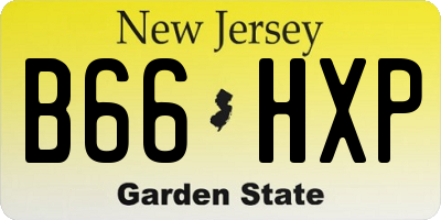 NJ license plate B66HXP
