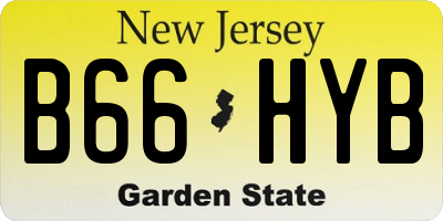 NJ license plate B66HYB