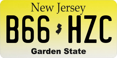 NJ license plate B66HZC