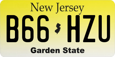 NJ license plate B66HZU