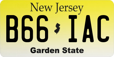 NJ license plate B66IAC