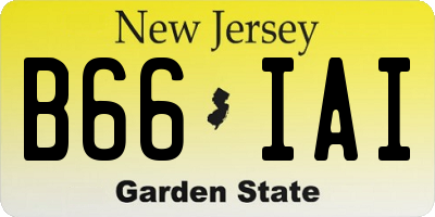 NJ license plate B66IAI