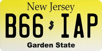 NJ license plate B66IAP