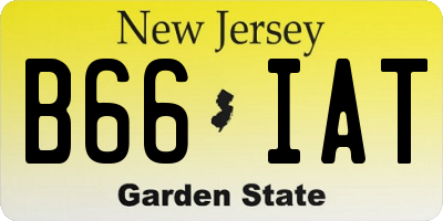 NJ license plate B66IAT