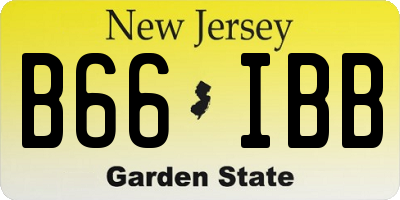 NJ license plate B66IBB