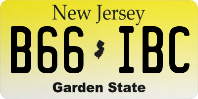 NJ license plate B66IBC
